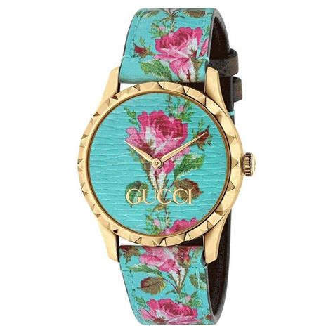 Gucci watch multi colored ring